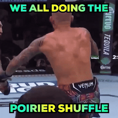 Man In Boxing Ring Doing The Poirier Shuffle GIF