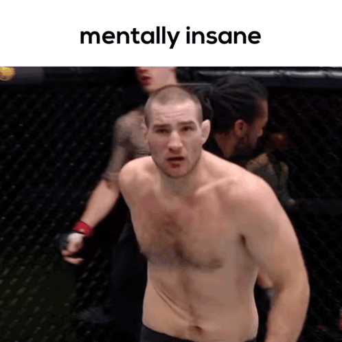 Man In Boxing Ring Mentally Insane GIF