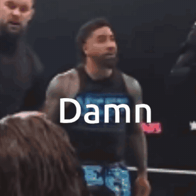 Man In Boxing Ring Saying Damn GIF
