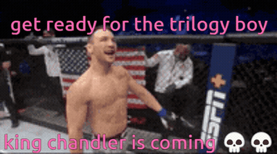 Man In Boxing Ring Saying Get Ready For The Trilogy Boy GIF