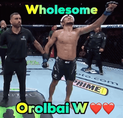 Man In Boxing Ring Saying Wholesome Orolbai W GIF