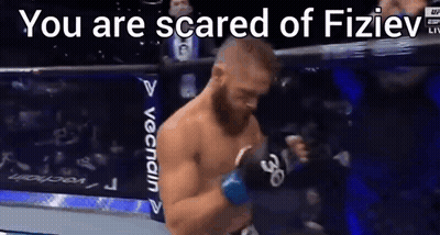 Man In Boxing Ring Saying You Are Scared Of Fiziev GIF