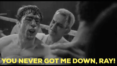 Man In Boxing Ring Saying You Never Got Me Down Ray GIF