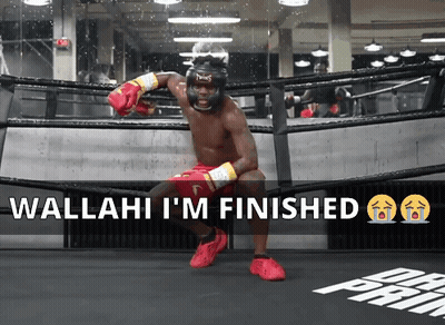 Man In Boxing Ring Wallahi I'm Finished GIF