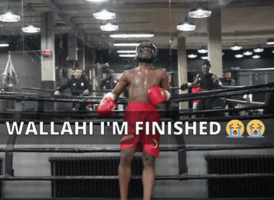 Man In Boxing Ring Wallahi I'm Finished GIF