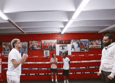 Man In Boxing Ring With Docomo GIF