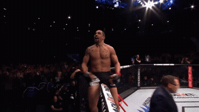 Man In Boxing Ring With Reebok Shorts GIF