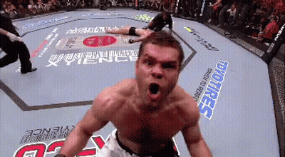 Man In Boxing Ring With Toyo Tires Ad GIF