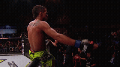 Man In Boxing Ring With UFC GIF