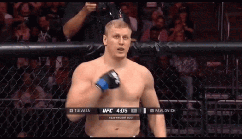 Man In Boxing Ring With UFC Logo GIF