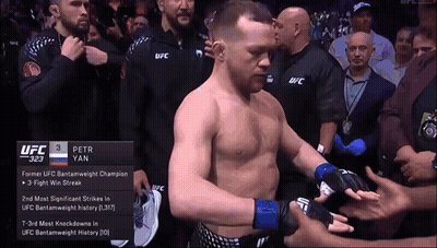 Man In Boxing Ring With UFC Logo GIF