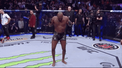 Man In Boxing Ring With UFC GIF