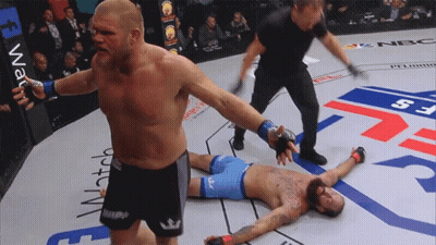 Man In Boxing Ring With Watch On Wall GIF