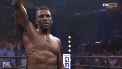 Man In Boxing Ring With Word Fox GIF