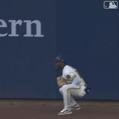 Man In Brewers Uniform Holding Glove GIF