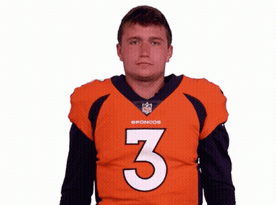 Man In Broncos Jersey Number 3 GIF