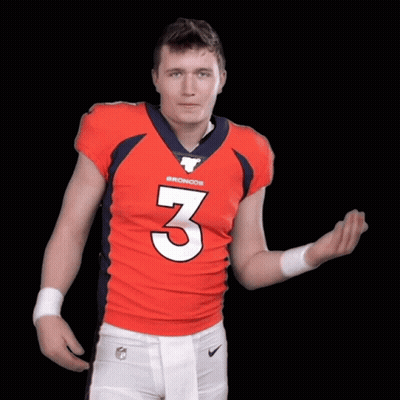 Man In Broncos Jersey Number 3 GIF