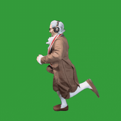 Man In Brown Coat Running GIF