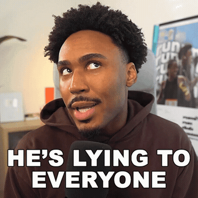 Man In Brown Hoodie Saying He's Lying To Everyone GIF