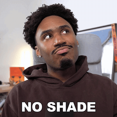 Man In Brown Hoodie Saying No Shade GIF