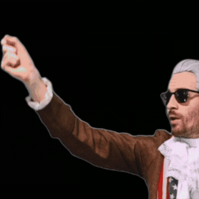Man In Brown Jacket And Sunglasses Holding Green Light GIF