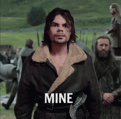 Man In Brown Jacket Saying Mine GIF