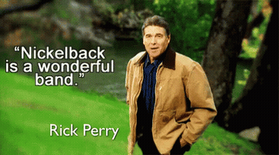 Man In Brown Jacket Standing In Grassy Field With Rick Perry Quote GIF