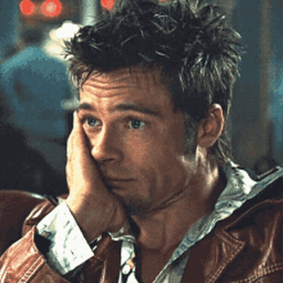 Man In Brown Leather Jacket Hand On Face GIF