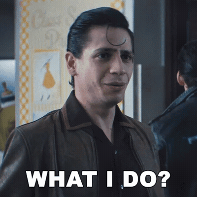 Man In Brown Leather Jacket Saying What I Do GIF