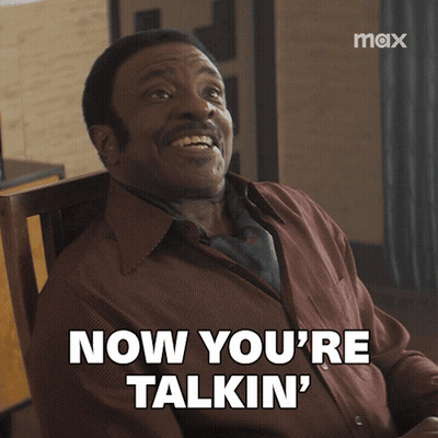 Man In Brown Shirt Says Now You're Talkin GIF