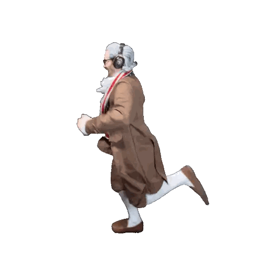 Man In Brown Suit Dancing Sticker