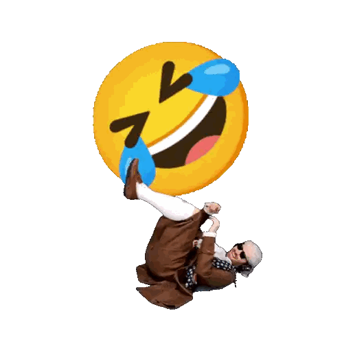 Man In Brown Suit Falling Into Smiley Face Sticker