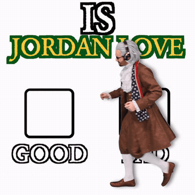 Man In Brown Suit Writing Jordan Love On Whiteboard GIF