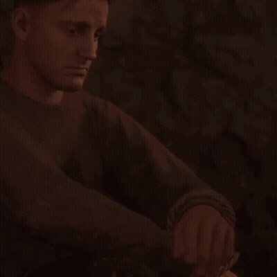 Man In Brown Sweater Checking Watch In Dark Room GIF
