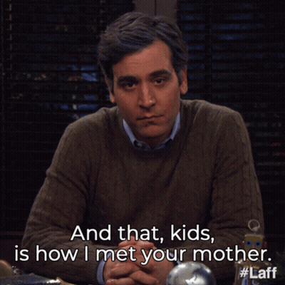 Man In Brown Sweater Says And That Kids Is How I Met Your Mother GIF