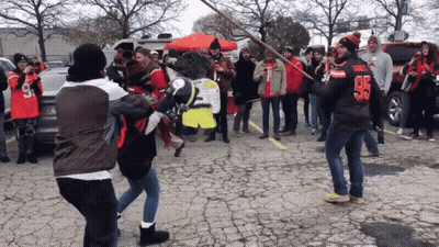 Man In Browns Jersey Number 55 GIF