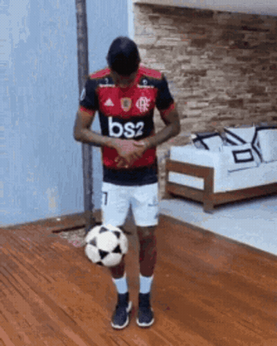 Man In Bs2 Jersey Kicking Soccer Ball GIF