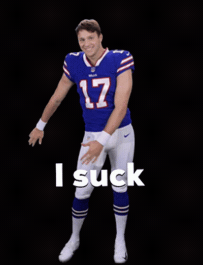 Man In Buffalo Bills Jersey Says I Suck GIF