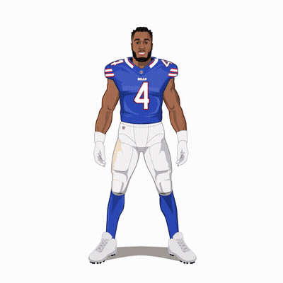 Man In Buffalo Bills Uniform GIF