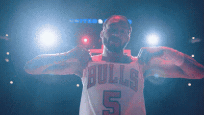 Man In Bulls Jersey Number 5 GIF