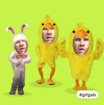 Man In Bunny Costume Dancing GIF