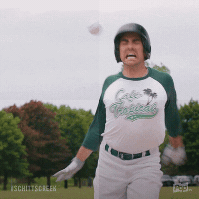 Man In Cafe Tropical Jersey Throwing Ball GIF
