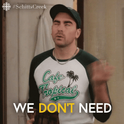 Man In Cafe Tropical Shirt Saying We Don't Need GIF