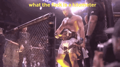 Man In Cage Saying What The Fuck Is A Kilometer GIF