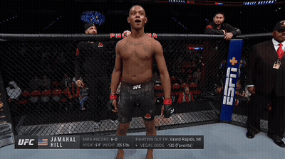 Man In Cage With UFC Sign GIF