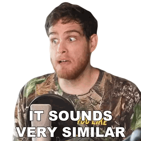 Man In Camo Shirt Saying It Sounds Very Similar Sticker