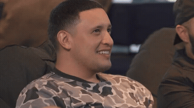 Man In Camo Shirt Says Dubs In Front Of Group GIF