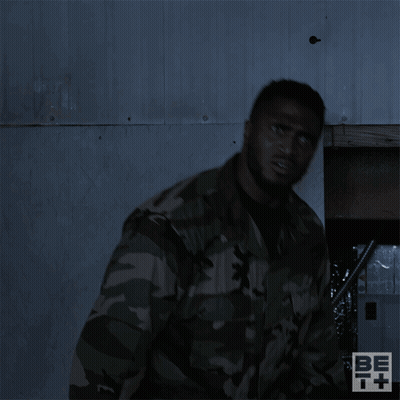 Man In Camouflage Jacket Saying What Did You Do GIF