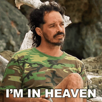 Man In Camouflage Shirt Saying Im In Heaven GIF