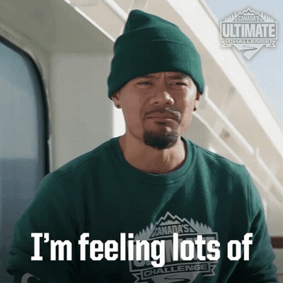 Man In Canada's Ultimate Challenge Shirt GIF